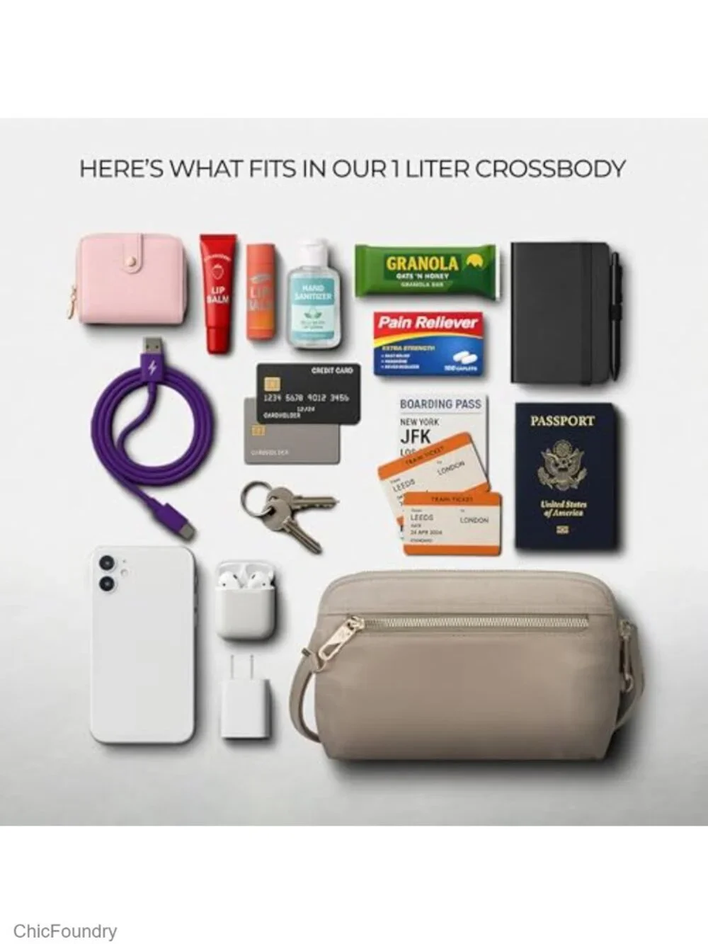 Anti-theft Convertible Crossbody Clutch Nylon Polyester